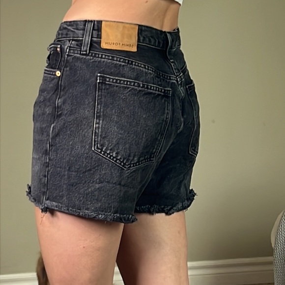 Ex Boyfriend MidThigh Short relaxed cutoff. premium Italian, 100% organic cotton - Picture 3 of 4